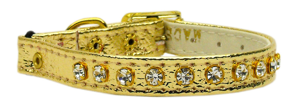 Crystal Cat Safety w/ Band Collar Gold 12